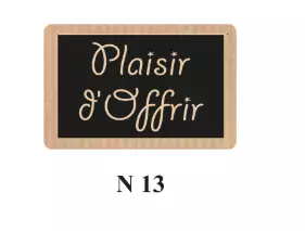 PLAIR D\'OFFRIR ARDOISE KRAFT NOIR /ETN13
