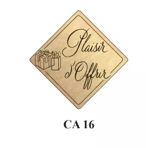 PLAISIR D\'OFFRIR LOSANGE OR/NOIR 30X30 /ETCA16