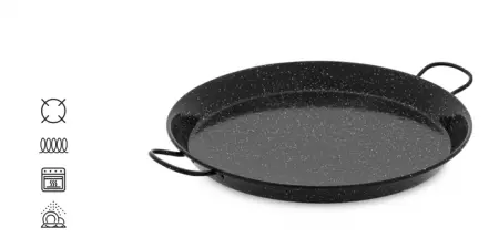 PLAT A PAELLA ACIER EMAILL&Eacute; 46CM