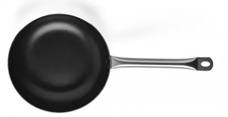 PO&Ecirc;LE PROFOND ALUMINIUM MANCHE EN INOX AVEC REV&Ecirc;TEMENT ANTI-ADH&Eacute;SIF 4MM. 20 CM &Oslash; VULCANO