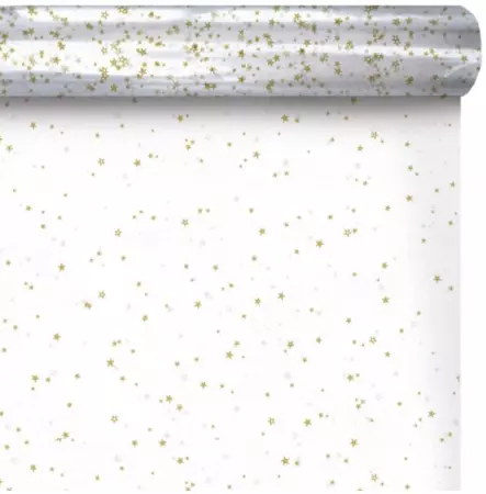 Polypro D&eacute;cor 0.80x120m 35&micro; STARS OR