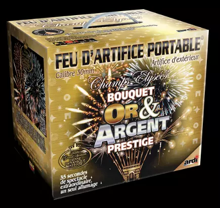 PORTABLE BOUQUET OR ET ARGENT PRESTIGE