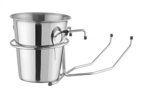 Porte-seau de table chrom&eacute;