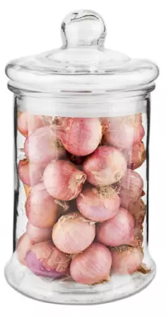 POT POUR STOCKER CYLINDRIQUE 4350 &Oslash; 19x34 CM  TRANSPARENT VERRE