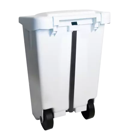 Poubelle &agrave; p&eacute;dale &eacute;conomique 60 L, 80 L, 120 L - avec roues - blanc
