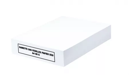 RAMETTE 500 FEUILLES FORMAT A4 80g BLANC ECO