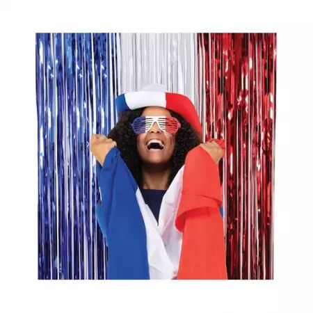 Rideau foil TRICOLORE BLEU BLANC ROUG