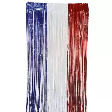 Rideau foil TRICOLORE BLEU BLANC ROUG