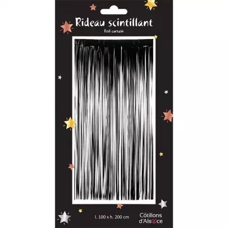 RIDEAU FRANGE NOIR / 36624NO
