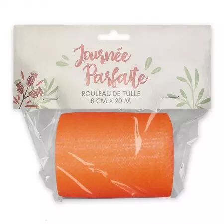 ROULEAU DE TULLE 8X20 ORANGE  / 36600ORZ