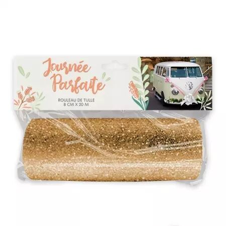 Rouleau tulle OR 15cmx9m