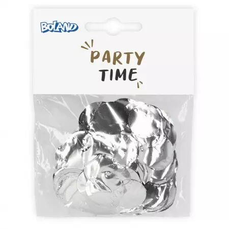 Sachet Confetti m&eacute;tallique argent 30 g