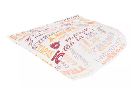 SACHET POUR FRITURES \'PAROLE\' 32 G/M2 12x12 CM BLANC PARCH.INGRA