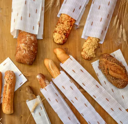 SACHETS BOULANGERIE \'CERES\' 33 G/M2 26+8x35 CM BLANC CELLULOSE (250 UNIT&Eacute;) (100% PEFC certifi&eacute;)