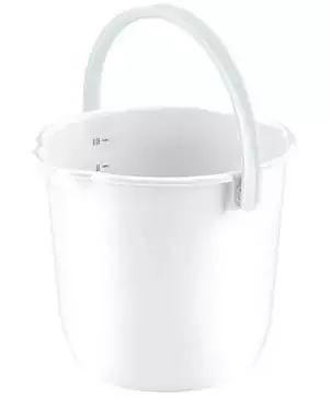 SEAU ROND AVEC ANSE 12L BLANC