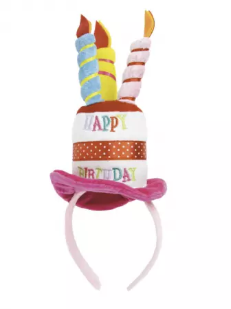 SERRE TETE CHAPEAU HAPPY BIRTHDAY 