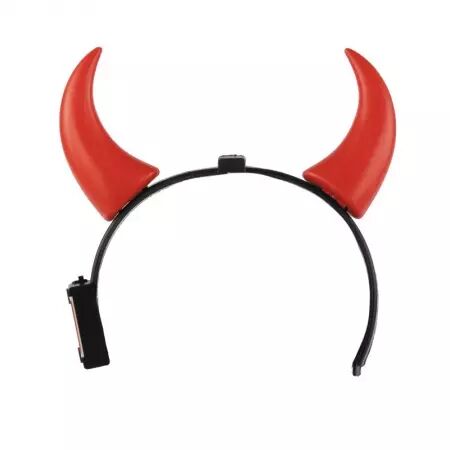 SERRE T&Ecirc;TE CORNE DIABLE ROUGE LUMINEUX	