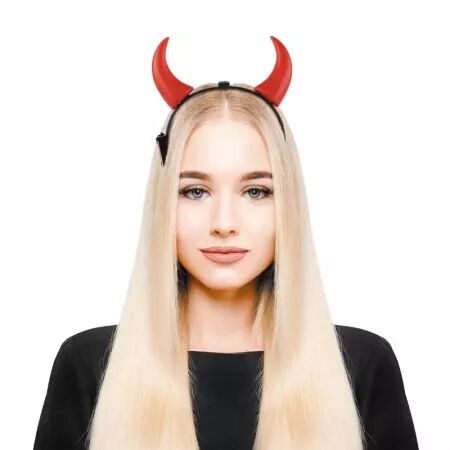 SERRE T&Ecirc;TE CORNE DIABLE ROUGE LUMINEUX	
