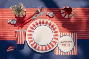 SERVIETTE DOLCE VITA  ROUGE 33 x 33 cm Rouge 