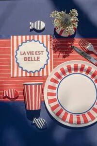 SERVIETTE DOLCE VITA  ROUGE 33 x 33 cm Rouge 