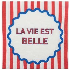 SERVIETTE DOLCE VITA  ROUGE 33 x 33 cm Rouge 