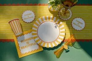 SERVIETTE DOLCE VITA JAUNE  33 x 33 cm Jaune 