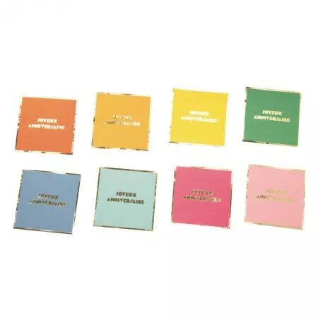 SERVIETTES MULTI JOYEUX ANNIVERSAIRE X 16