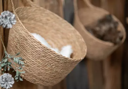  SET 4 PANIERS JONC NATUREL ANSE