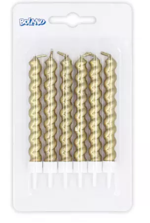 Set 6 Bougies Swirl or sur porteur