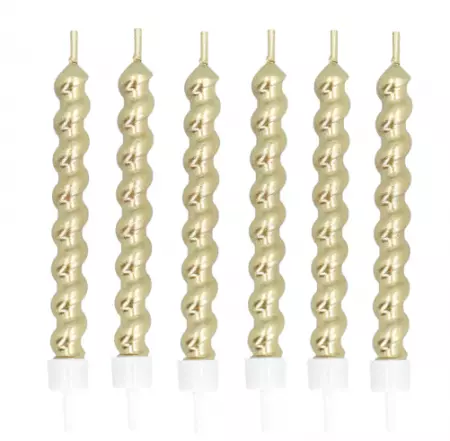 Set 6 Bougies Swirl or sur porteur
