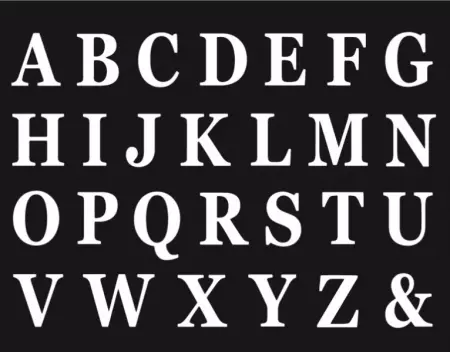 SET DE 48 LETTRES ADHESIVES BLANCHES HAUTEUR 13,5 CM