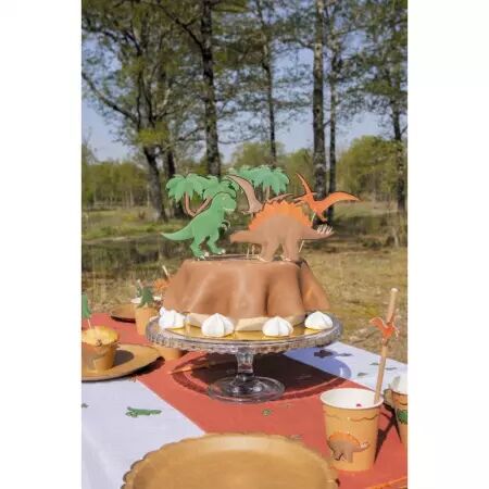 SET DE 6 DECORATIONS DINO POUR GATEAUX