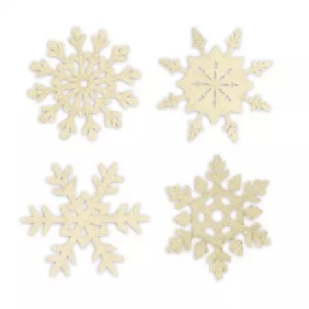 SET DE 8FLOCON DORES 15 CM