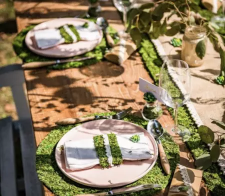 Set de Table V&eacute;g&eacute;tal Mousse Naturelle ⌀35cm