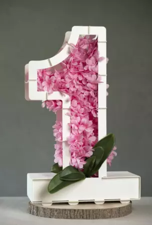 STRUCTURE BALLON CHIFFRE 1 BLANC