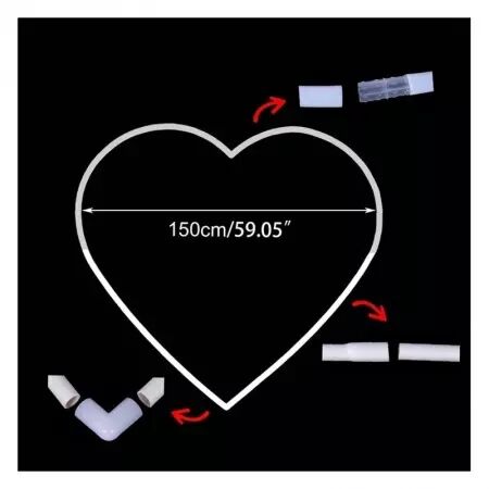 Support ballons D 150 cm COEUR d&eacute;cora