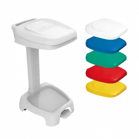 SUPPORT SAC 120 L + COUVERCLE BLANC