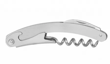 Tire-bouchon limonadier courb&eacute; inox 110mm 3 fonctions