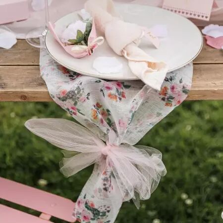 Tulle uni 8cm x 20m ROSE