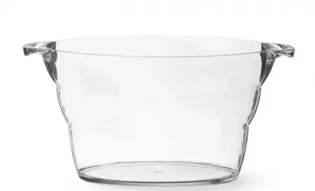 Vasque &agrave; bouteilles SAN tranparent ovale 470x290x230mm