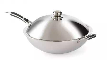 WOK AVEC COUVERCLE EN INOX