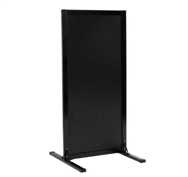 1 ARDOISE NOIR 119X67X2.5cm + 2 PIEDS METALLIQUES POUR SUPPORTER MULTI-ARDOISE 42X17X5cm