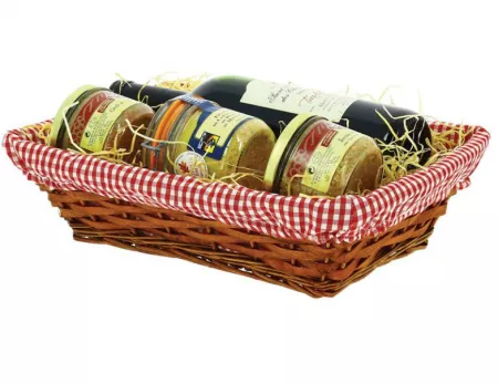 1 CARO CORBEILLE RECT GM VICHY  ROUGE 35X25X9