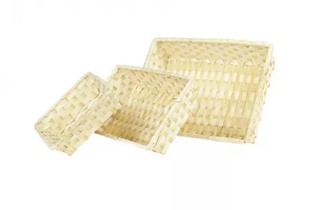 1 CORBEILLE BAMBOU NATURE 26x20x5cm