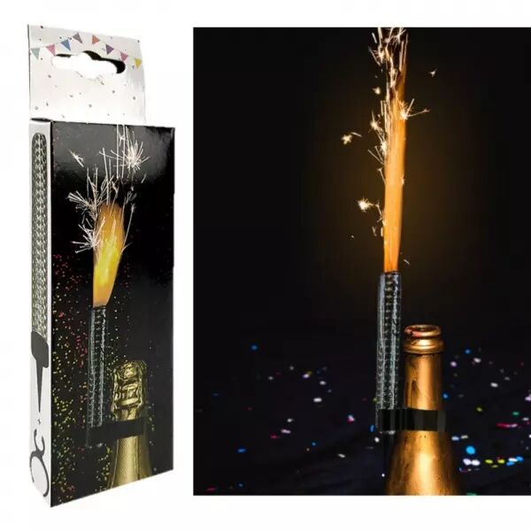 1 Fontaine �tincelante 12 cm avec Fixation bouteille - 45 sec.