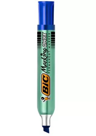 1 MARQUEUR BIC ONYX BISEAU BLEU