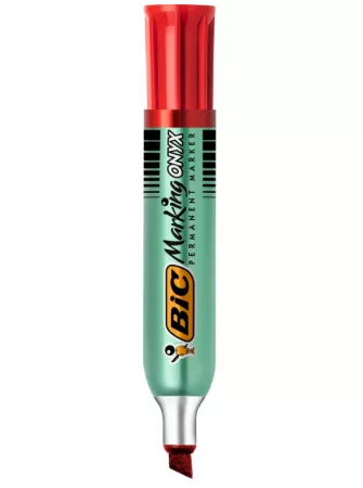 1 MARQUEUR BIC ONYX BISEAU ROUGE