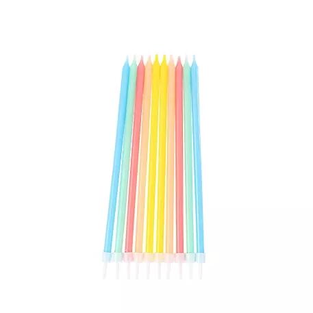 10 Bougies G�antes Pastel 15cm