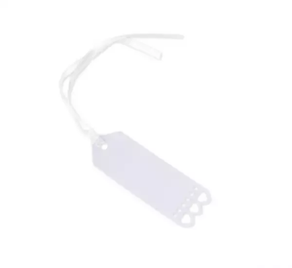 10 �tiquettes ajour�es c?urs blanc+ruban