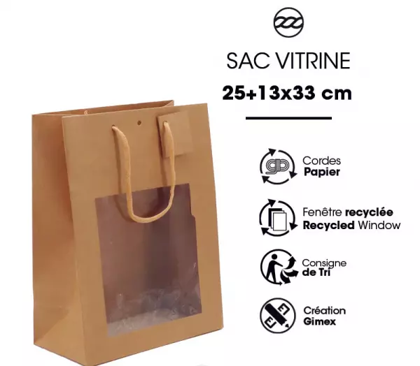 10 SACS CLASSIC FEN P.CORDES K.BRUN 175G - 25+13x33cm - 10/100